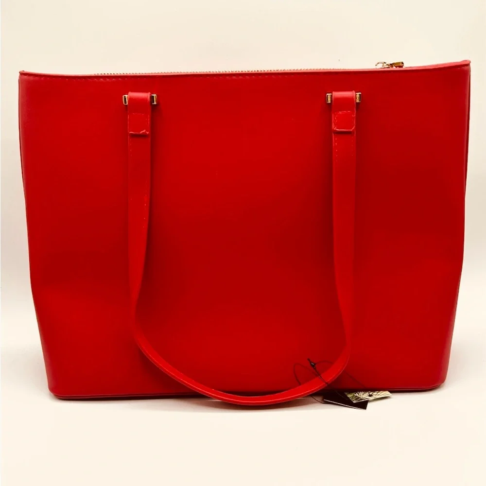 Red Designer Tote Bag - Picture 2 of 3